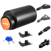 VEVOR trailer lock front view showing secure coupler coverage and visual deterrent