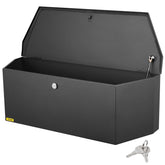 VEVOR front view of tongue box showing secure closed lid and compact profile