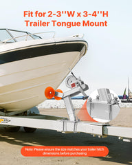VEVOR U-bolt mount detail showing secure attachment to compatible trailer tongue
