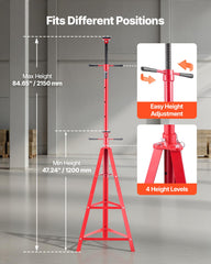 VEVOR detail of reinforced triangular base distributing load for safer support