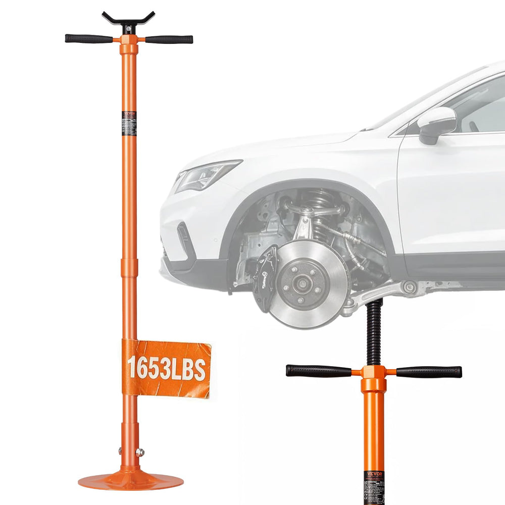 VEVOR front view of underhoist support stand showing robust frame and capacity benefit