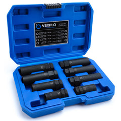 VEXPLO front view of kit case open showing sockets and organization, fast selection