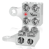 Vgate front view of 8-way terminal block showing organized connection points and durability