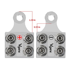 Vgate mounted on battery post demonstrating secure bolt-down M10 3/8"-16 fit