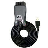 Vgate vLinker FS front connector showing OBD2 plug and robust housing for reliable diagnostics