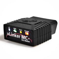 Vgate vLinker MC+ front view showing compact Bluetooth adapter and unobtrusive fit