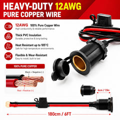 vgoviwin ring terminal ends attached to battery posts for secure connection