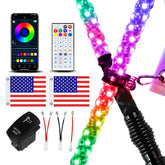 VI9000 front pair whips showing bright RGB colors and improved visibility