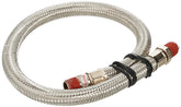VIAIR 92804 front view showing full 18-inch braided leader hose for durability