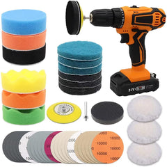 VIBRATITE front packaging showing full 41-piece kit and contents, clear organization benefit