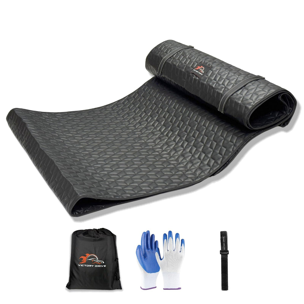 VICTORY DRIVE front view unrolled and rolled for portability and protection