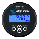 Victron Energy BMV-712 front display showing state of charge and voltage for quick status