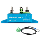 Victron Energy front view showing compact protector, protects batteries from deep discharge