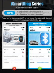 VIDENT paired to smartphone showing quick Bluetooth connection benefit