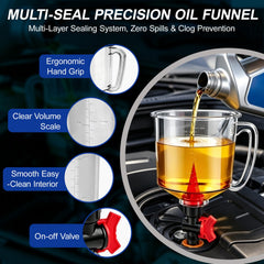 Vieliian funnel close-up rim showing sturdy polycarbonate and large capacity