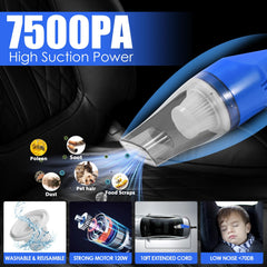 Viewsun handheld vacuum closeup highlighting high-power motor and 10-foot cord for strong suction reach