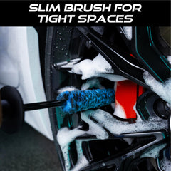 VIKING slim brush head close-up highlights narrow reach and safe cleaning