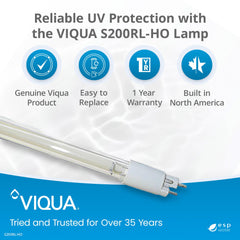 Viqua close-up of lamp end connector showing secure electrical connection benefit