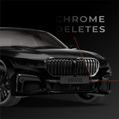 VViViD tape applied to car side mirror demonstrating seamless chrome accent