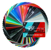 VViViD presentation box with color deck showing organized swatches and easy selection benefit