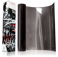 VViViD front packaging showing light smoke film and dimensions