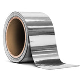 VViViD silver chrome roll front view showing glossy metallic finish and easy handling