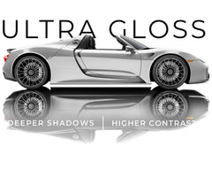 VViViD silver metallic close-up revealing mirror-like gloss and smooth texture