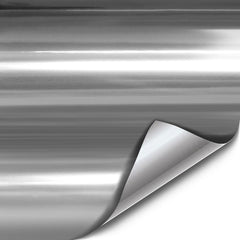 VViViD silver mirror front view showing reflective chrome finish and showroom shine