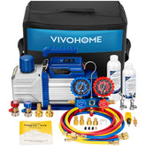 VIVOHOME front view of pump and gauge set showing full kit benefits