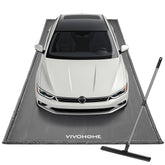 VIVOHOME front view of full garage mat showing containment and protection