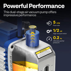 VIVOHOME oil port and sight window for quick oil level checks and refills