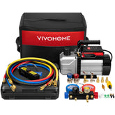 VIVOHOME pump and manifold front packaging showing included tools and kit benefit