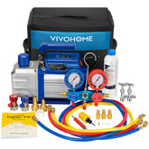 VIVOHOME front view of vacuum pump showing compact durable housing and portability benefit