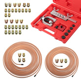 VKQTS front packaging open showing full brake line kit for easy repair