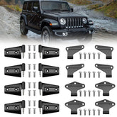 VODCACA front packaging showing full 16-piece hinge kit and bolts, ensures complete replacement