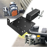 VONLX front view mounted on ATV showing secure winch position and easy access