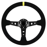 VOONKE front view showing deep-dish rim and suede grip for precise control