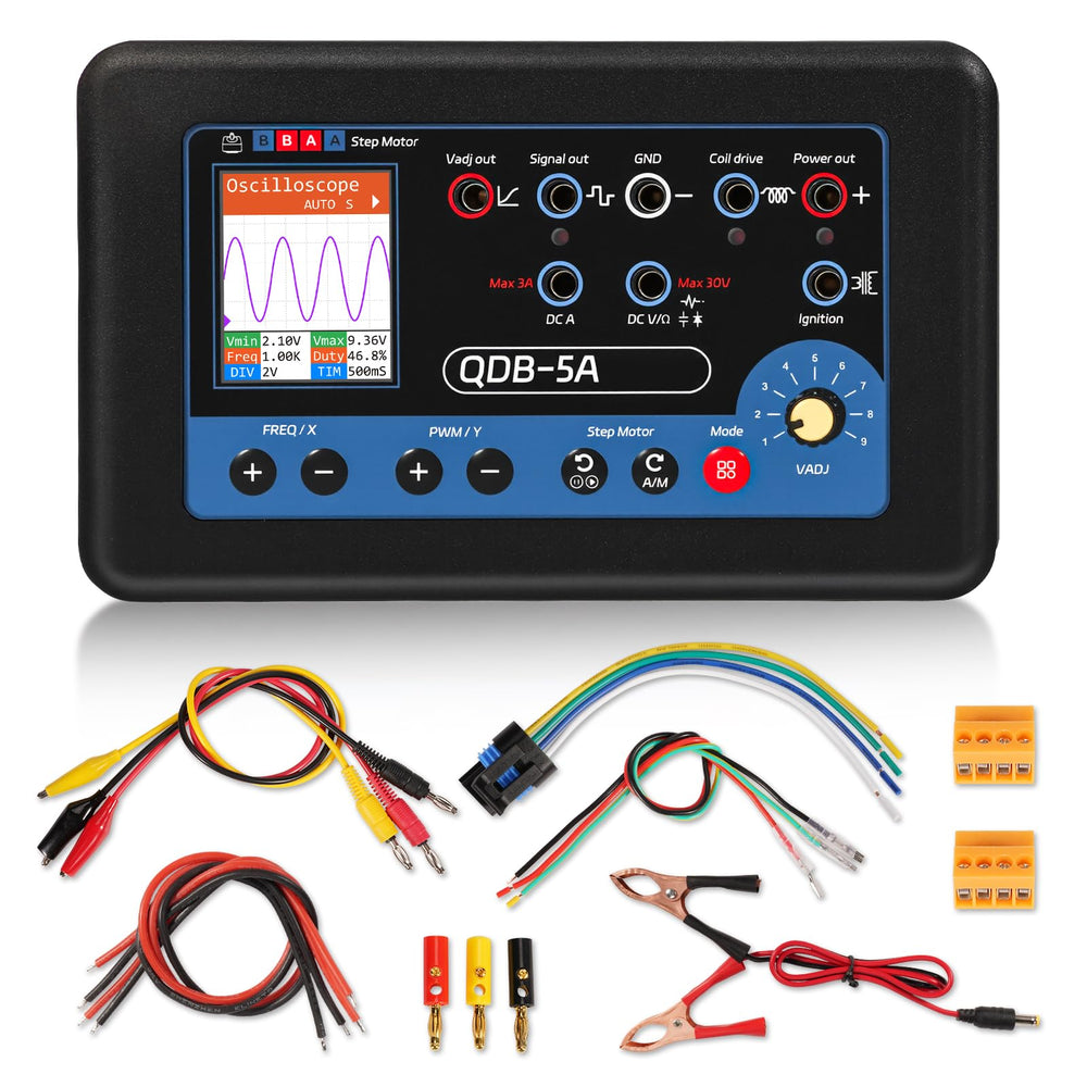 VORGENS QDB-5A front panel with display and buttons showing clear diagnostics