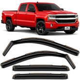 Voron Glass front packaging showing 4-piece Chevy Silverado fit and benefits