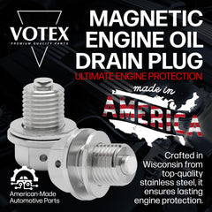 Votex close-up of neodymium magnet face capturing metal particles for cleaner oil