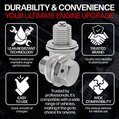 Votex aluminum crush washer beside a 17mm wrench illustrating easy installation and sealing