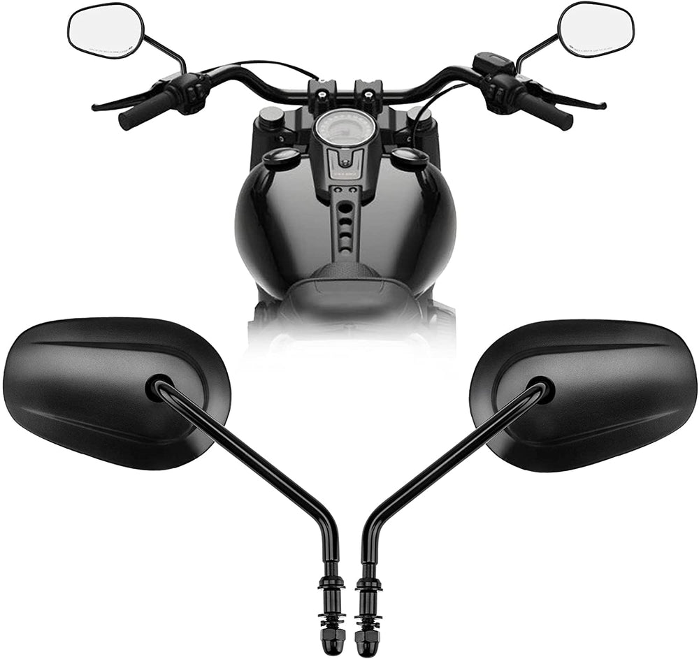 VPZMT front view of teardrop mirror showing clear reflection and sleek finish
