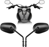 VPZMT front view of teardrop mirror showing clear reflection and sleek finish