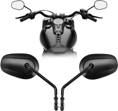 VPZMT front view of teardrop mirror showing clear reflection and sleek finish