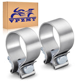 VPZMT clamp pair front view showing fit and corrosion resistance