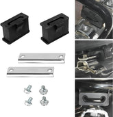 VPZMT front view of rear muffler mounts showing secure fit and reduced vibration