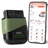 VQQEFF OBD2 scanner front view showing compact plug‑in design and durable casing