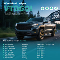 VTOGOI close-up of natural rubber wiping edge, smooth streak-free visibility benefit