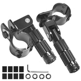 VUOZIP front view of foot peg pair showing sturdy build and fit benefits