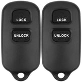 Vurkcy front view of two replacement key fobs showing layout and immediate compatibility
